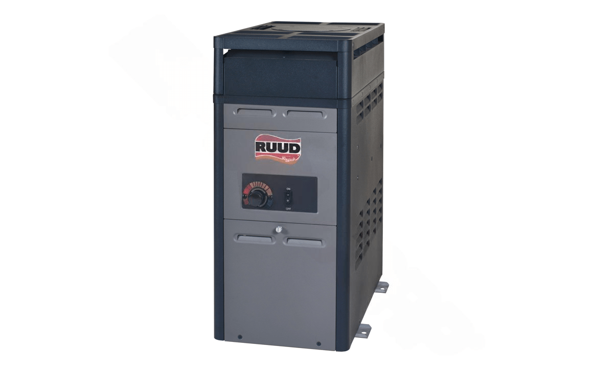 RUUD Liquid Propane Pool Heater with Analog Ignition 105K BTU 0-2K 14817