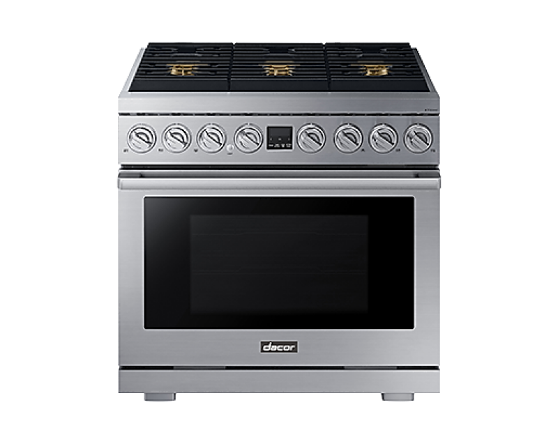 Dacor DOP36T86GLS 36-inch Gas Range Silver Stainless