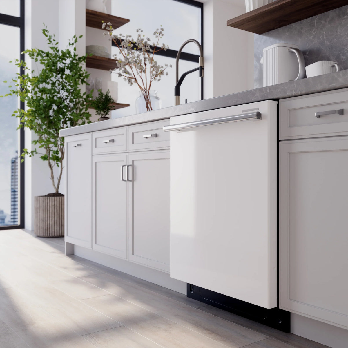Forno Stella 24-Inch Built-in Dishwasher in White with Stainless Steel Handle, Tall Tub, Top Touch Control, Quiet 44 dBA, Soil-Sensing Capable, NSF & ENERGY STAR (FDWBI8010-24WHT)