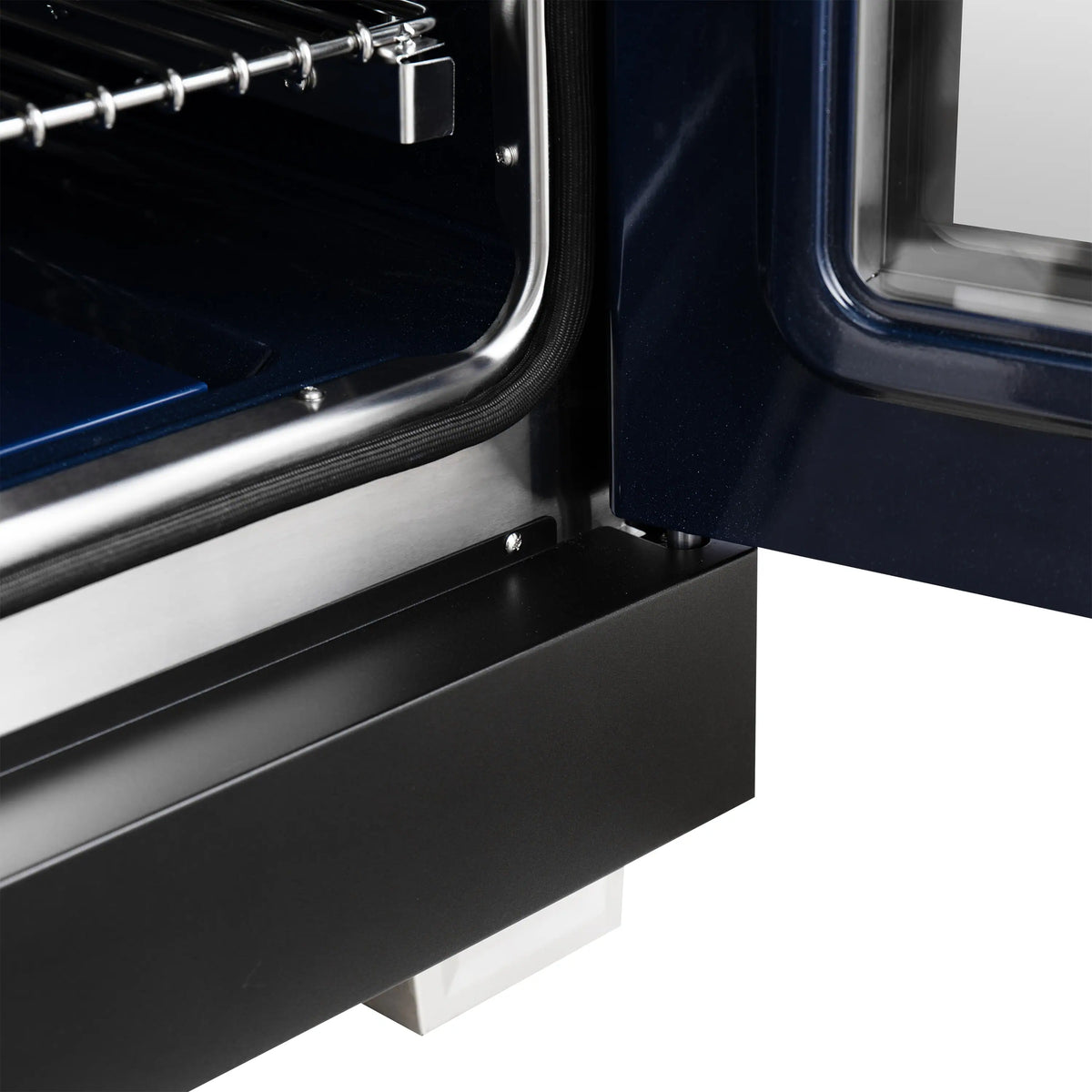 Forno Capriasca 36-Inch Freestanding Dual Fuel Range, French Door Oven, Black with Antique Brass Handle (FFSGS6387-36BLK)