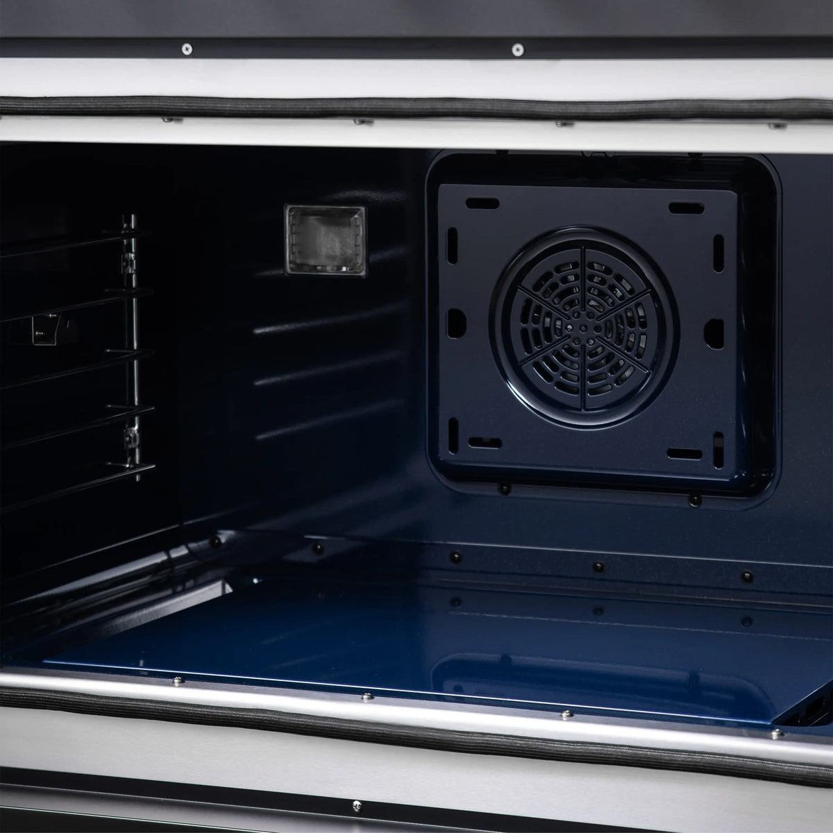 Forno Capriasca 36-Inch Freestanding Dual Fuel Range, French Door Oven, Black with Antique Brass Handle (FFSGS6387-36BLK)