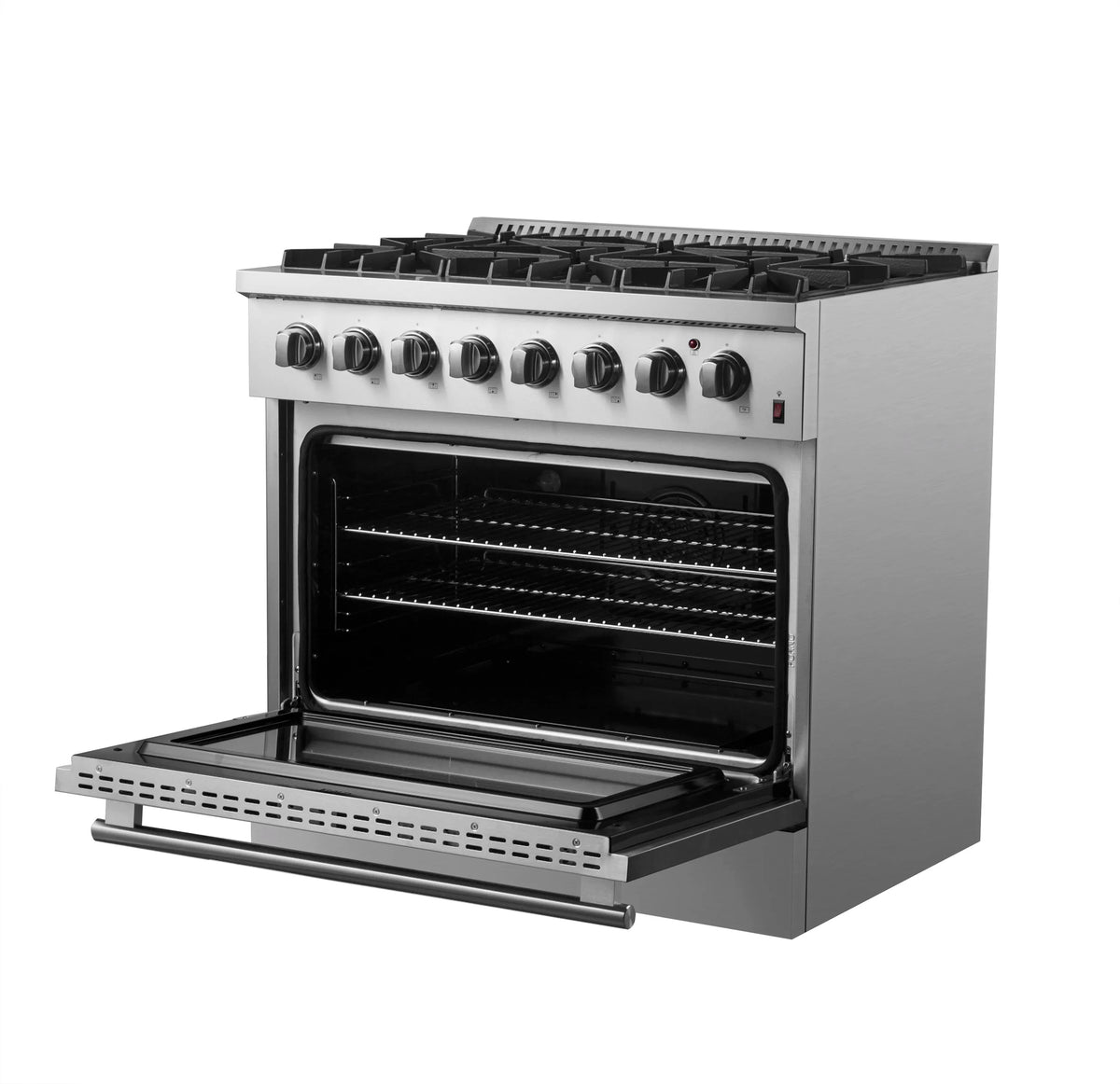 Forno Marco 36-Inch Freestanding Dual Fuel Range, 6 Burners, 5.36 Cu. Ft. Oven, Stainless Steel (FFSGS6197-36)