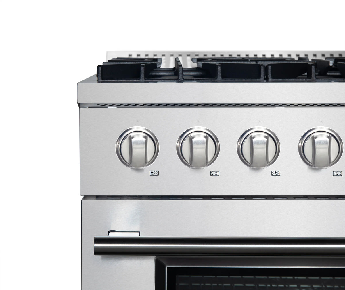 Forno Marco 36-Inch Freestanding Dual Fuel Range, 6 Burners, 5.36 Cu. Ft. Oven, Stainless Steel (FFSGS6197-36)