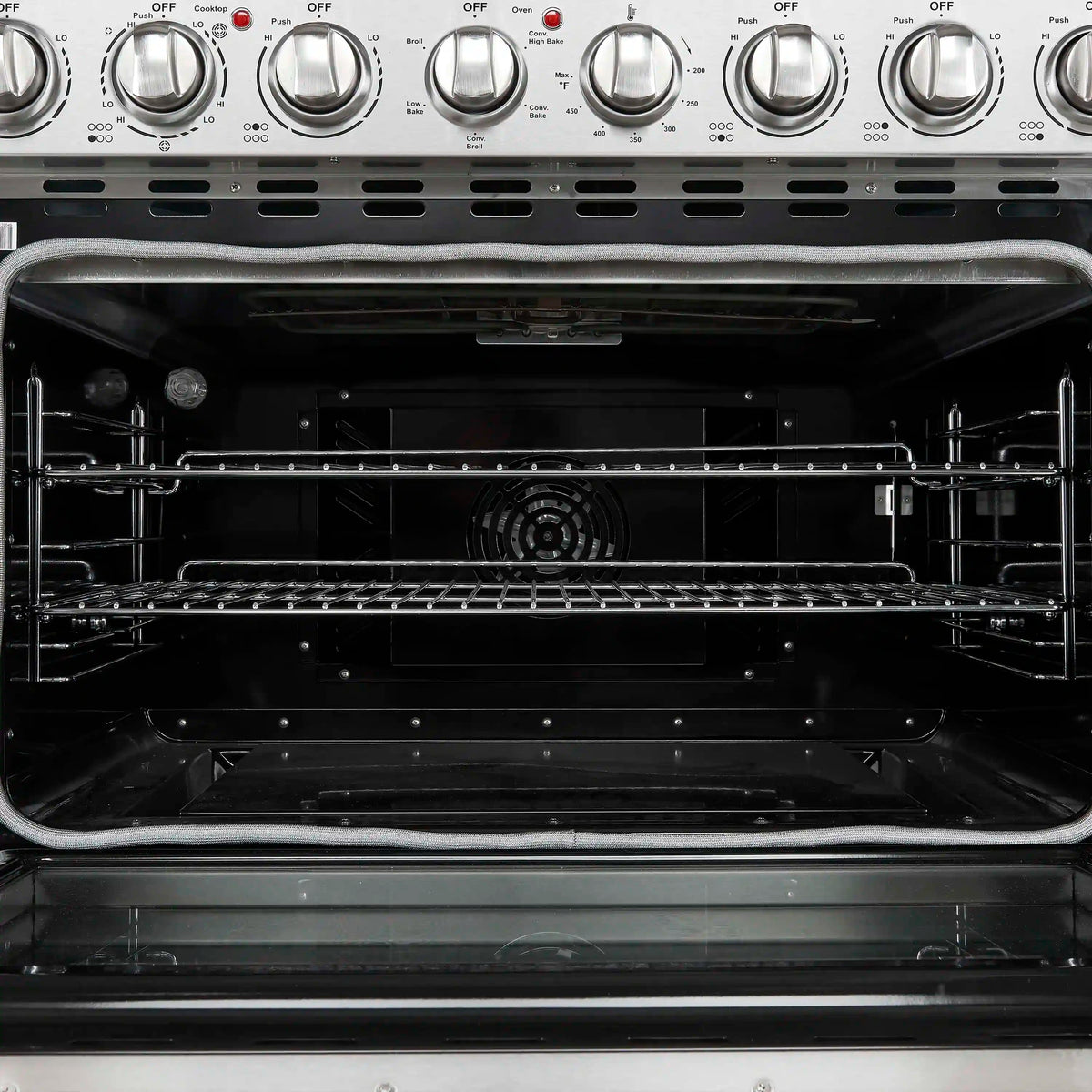 Forno Paolo 36-Inch Freestanding Electric Range, 5.44 Cu. Ft. True Convection Oven, Stainless Steel (FFSEL6011-36)