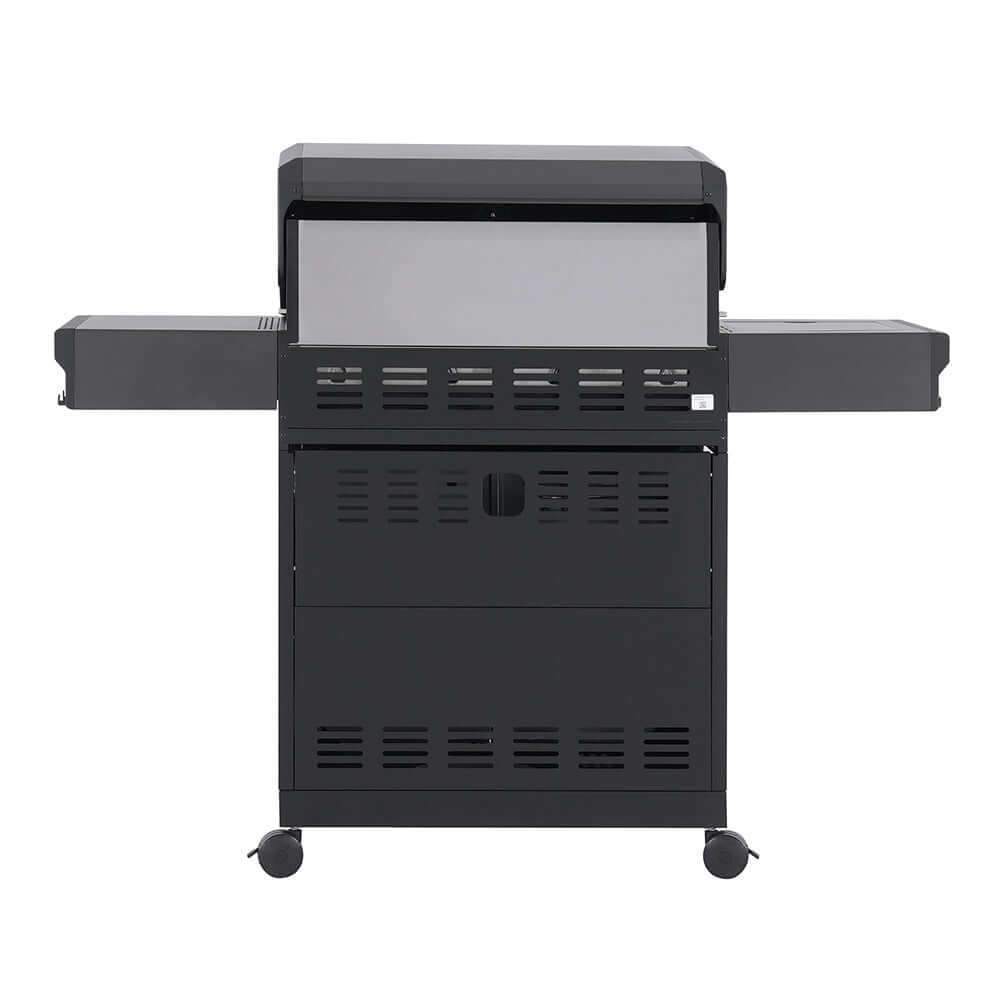 Monument Grills Eminence 425 Series Fortified Propane Gas Grill, 4 Burners, Silky Matte Black
