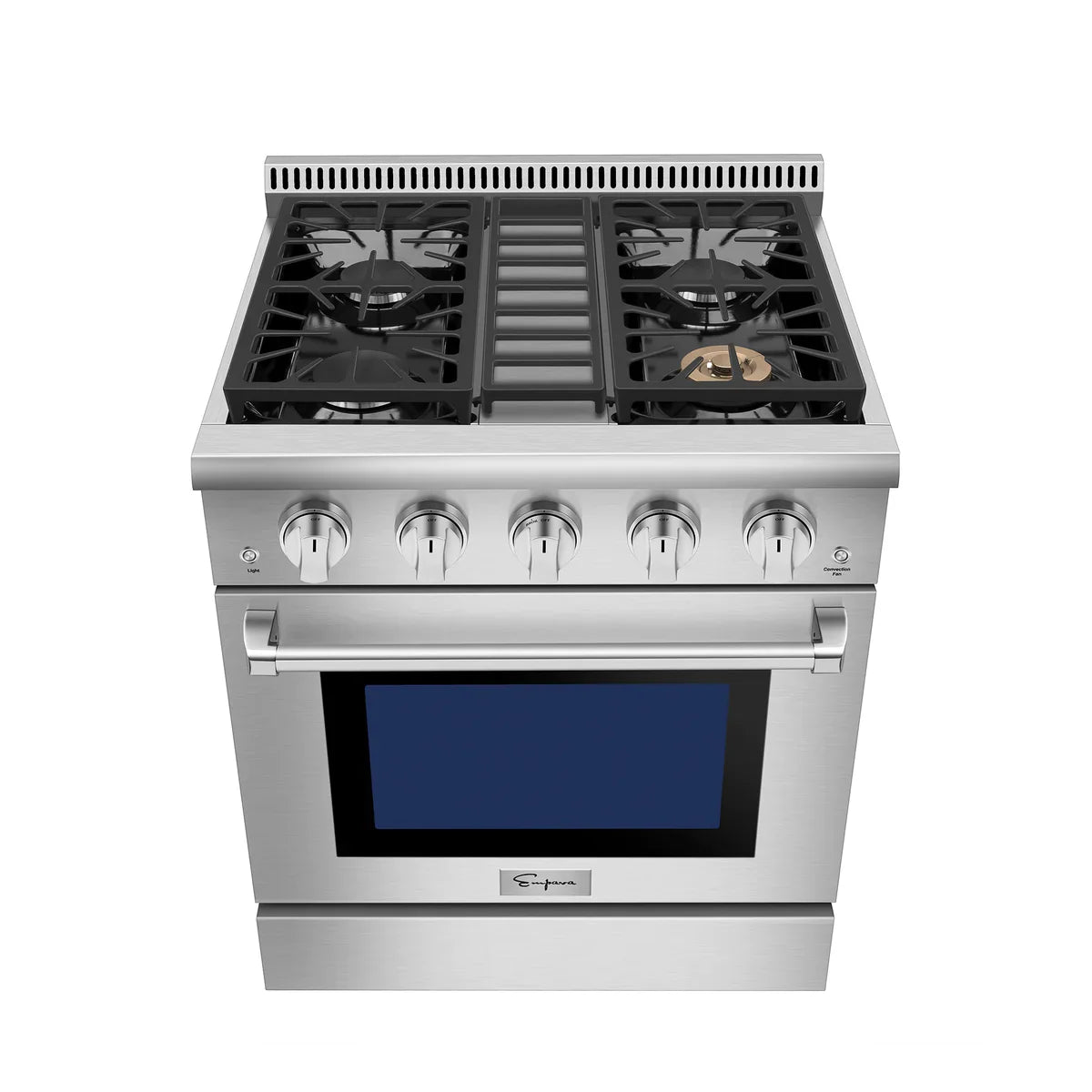 Empava 30-Inch Slide-In Natural Gas Range, 4 Burners, 4.2 Cu. Ft. Single Oven (EMPV-30GR03)