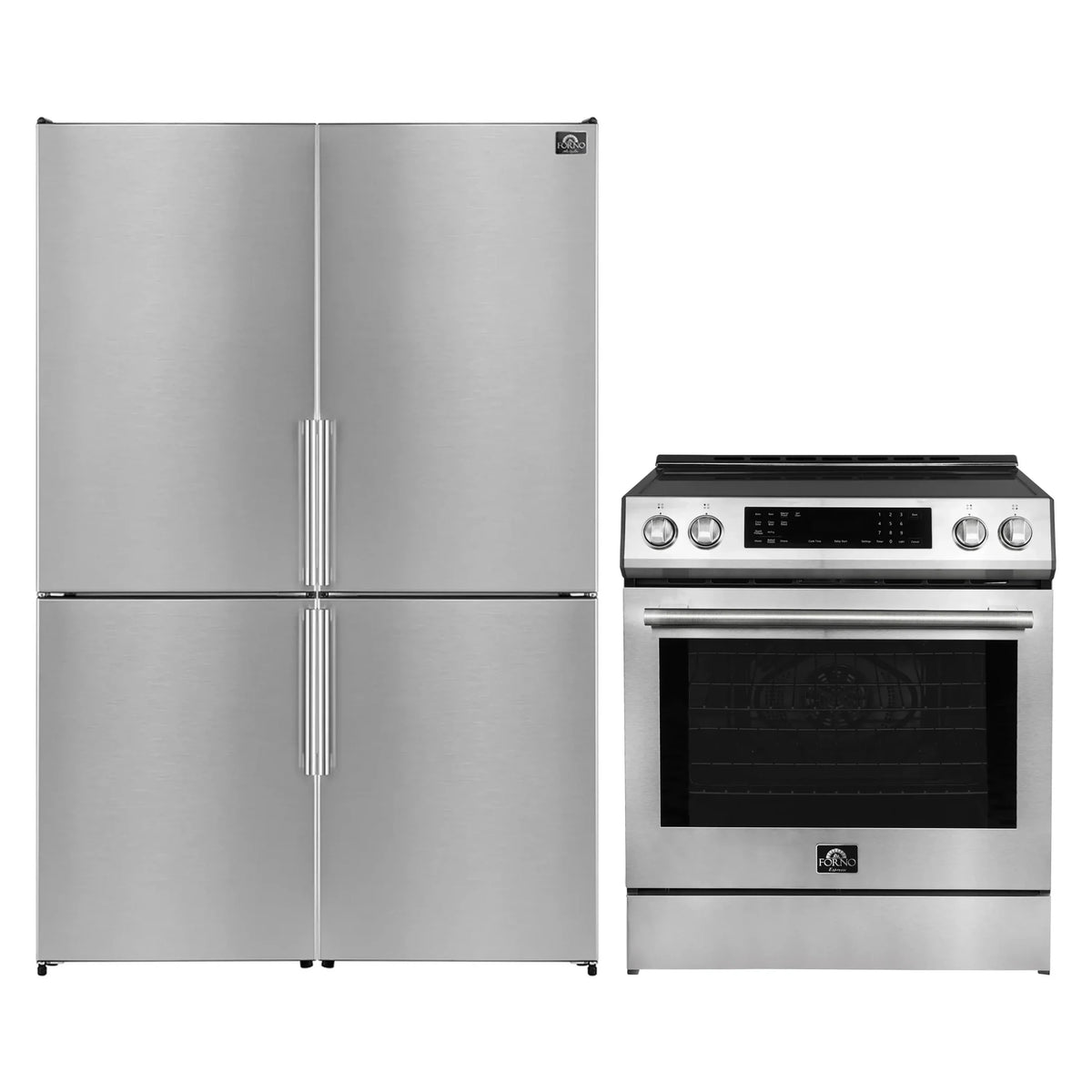Forno 2-Piece Appliance Package: 30-Inch Induction Range, 46.8-Inch Refrigerator, Stainless Steel (FBDL-008-01CAUS)