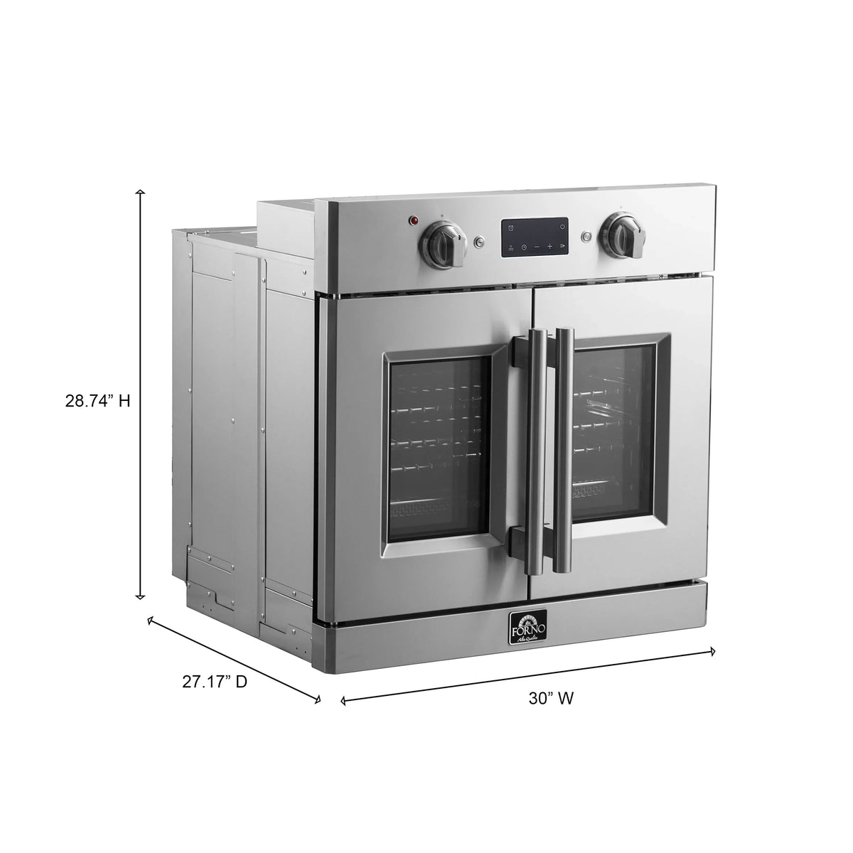 Forno Gallico 30-Inch Built-In Electric Wall Oven, French Door (FBOEL1371-30)