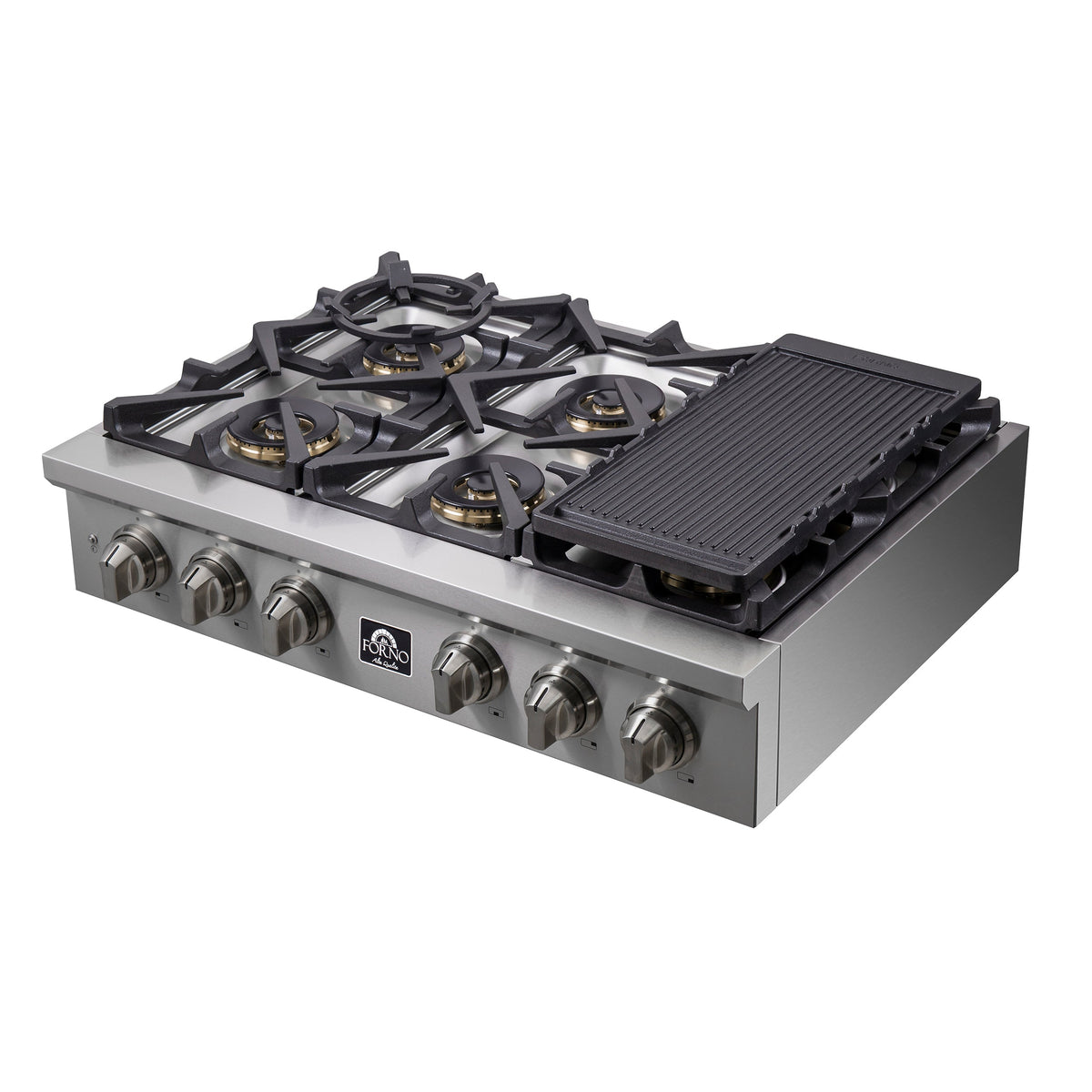 Forno Spezia 36-inch gas rangetop FCTGS5751-36 - top with grill
