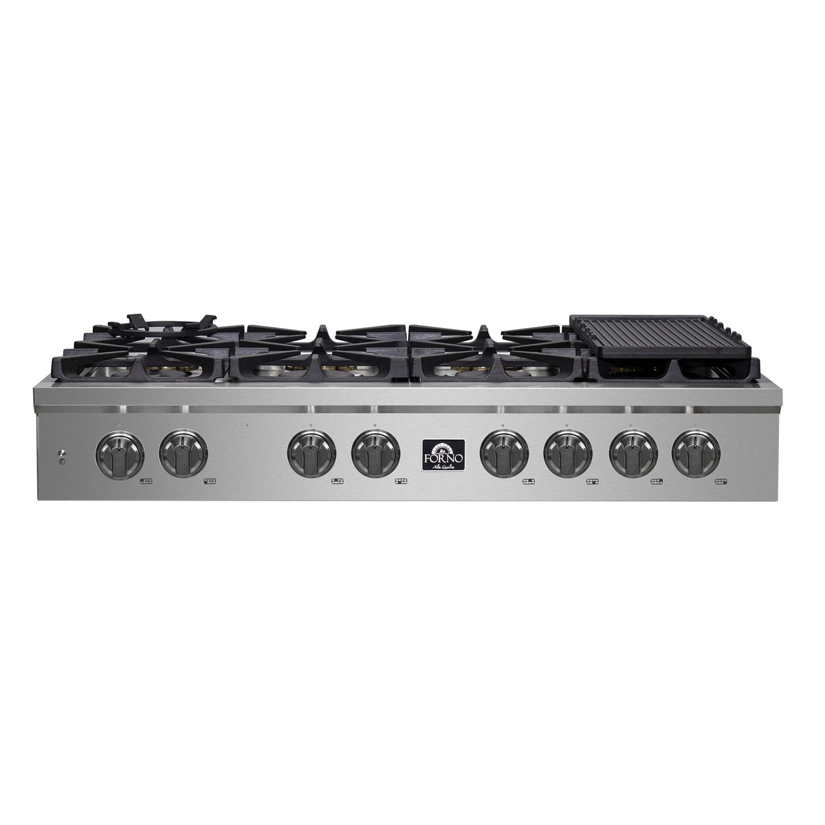 Forno 2-Piece Appliance Package - 48-Inch Spezia Gas Rangetop & French Door Wall Oven in Stainless Steel