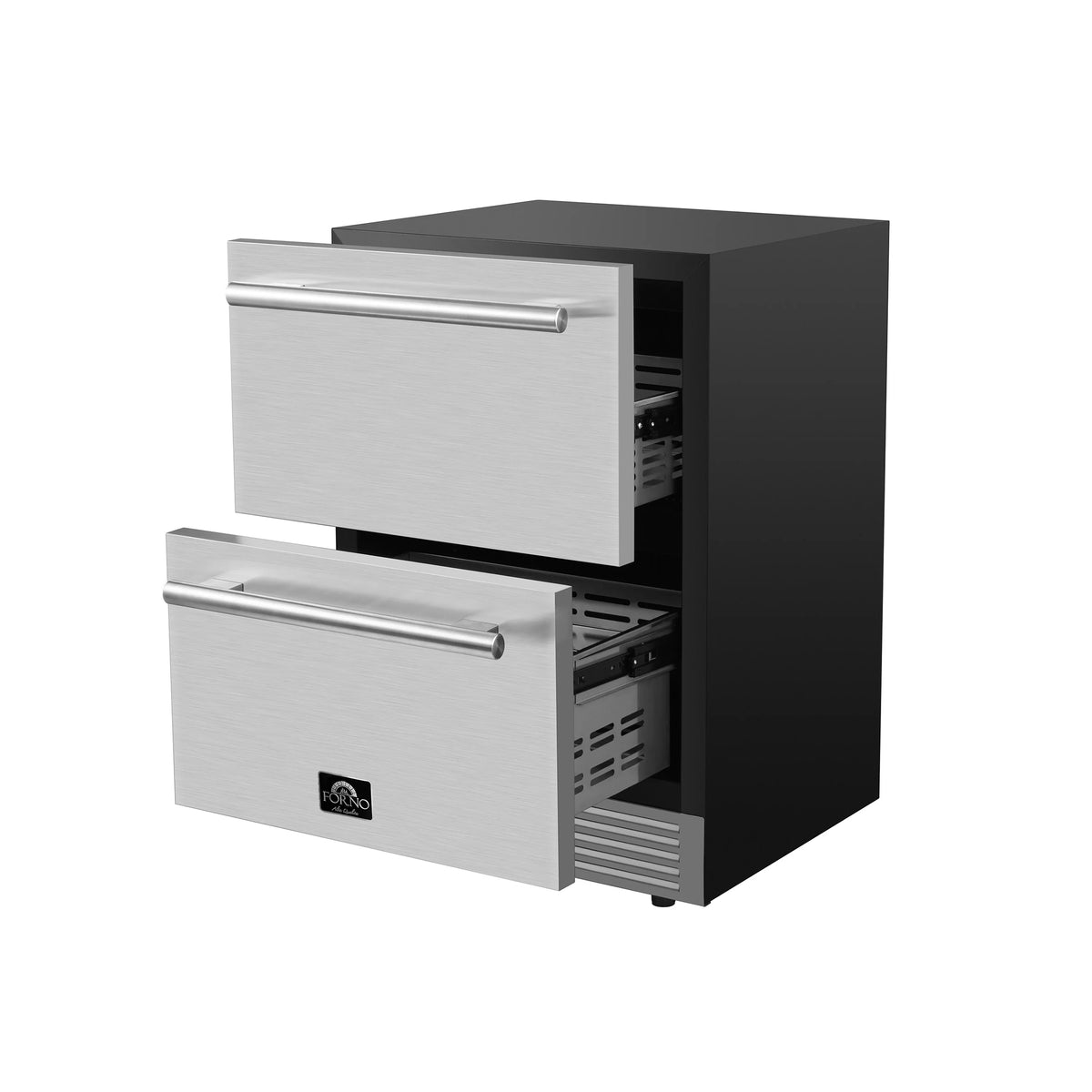 Forno Cosenza 24-Inch Built-In Indoor/Outdoor Drawer Freezer, 4.69 Cu. Ft., Ice Maker (FDRBI1838-24S)