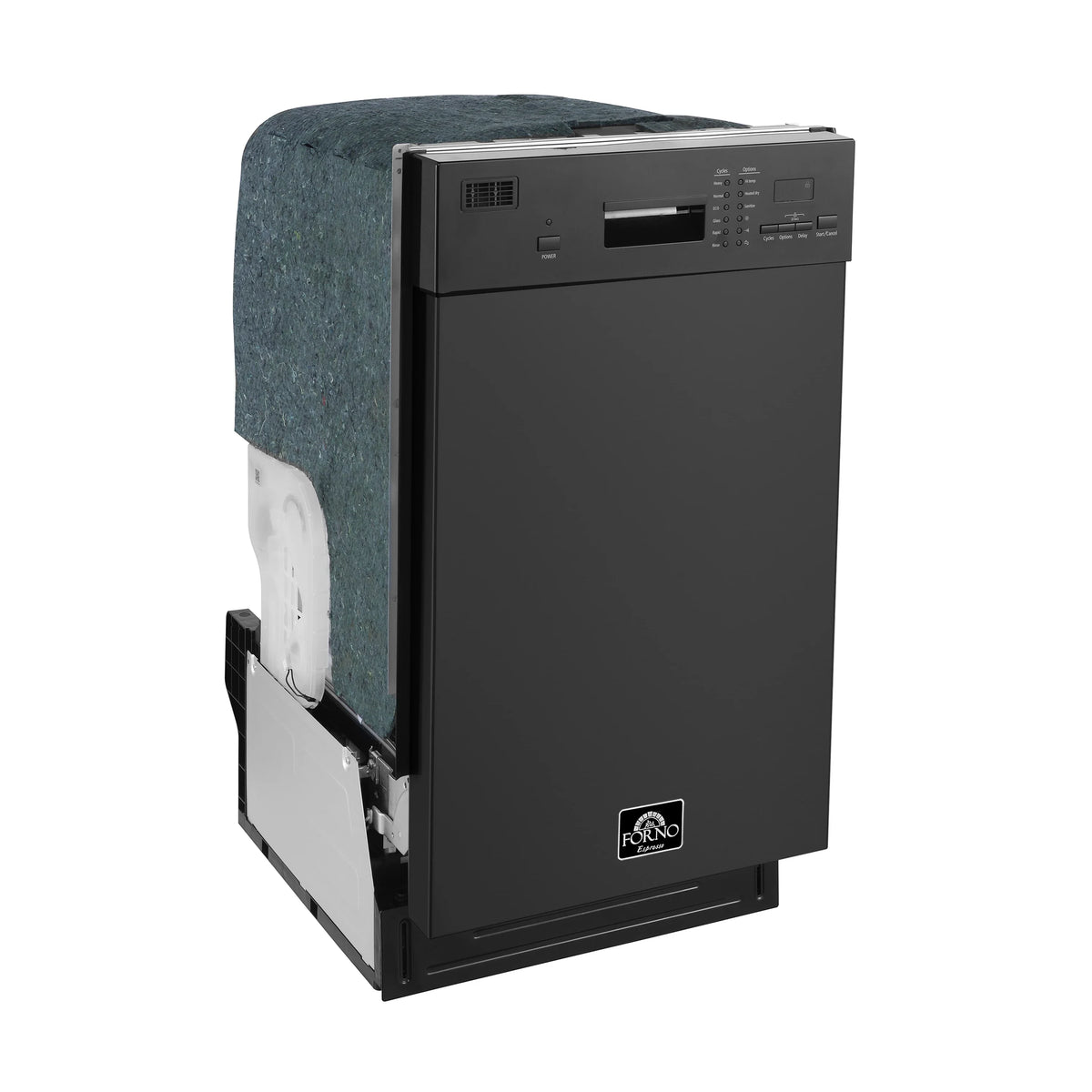 Forno Polo 18-Inch Built-In Dishwasher, Black (FDWBI8041-18BLK)