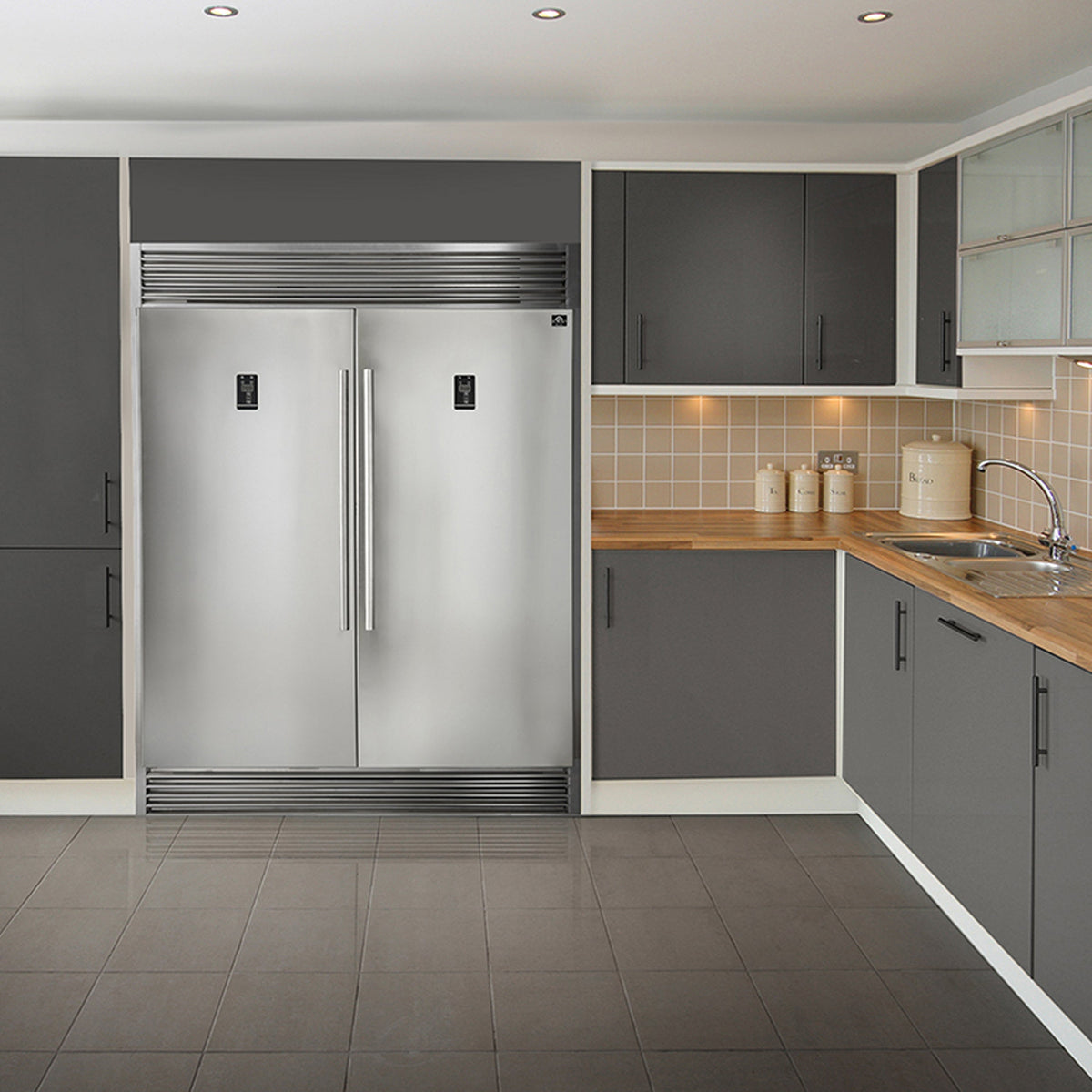 Forno Rizzuto 60-inch refrigerator/freezer set FFFFD1933-60S - lifestyle