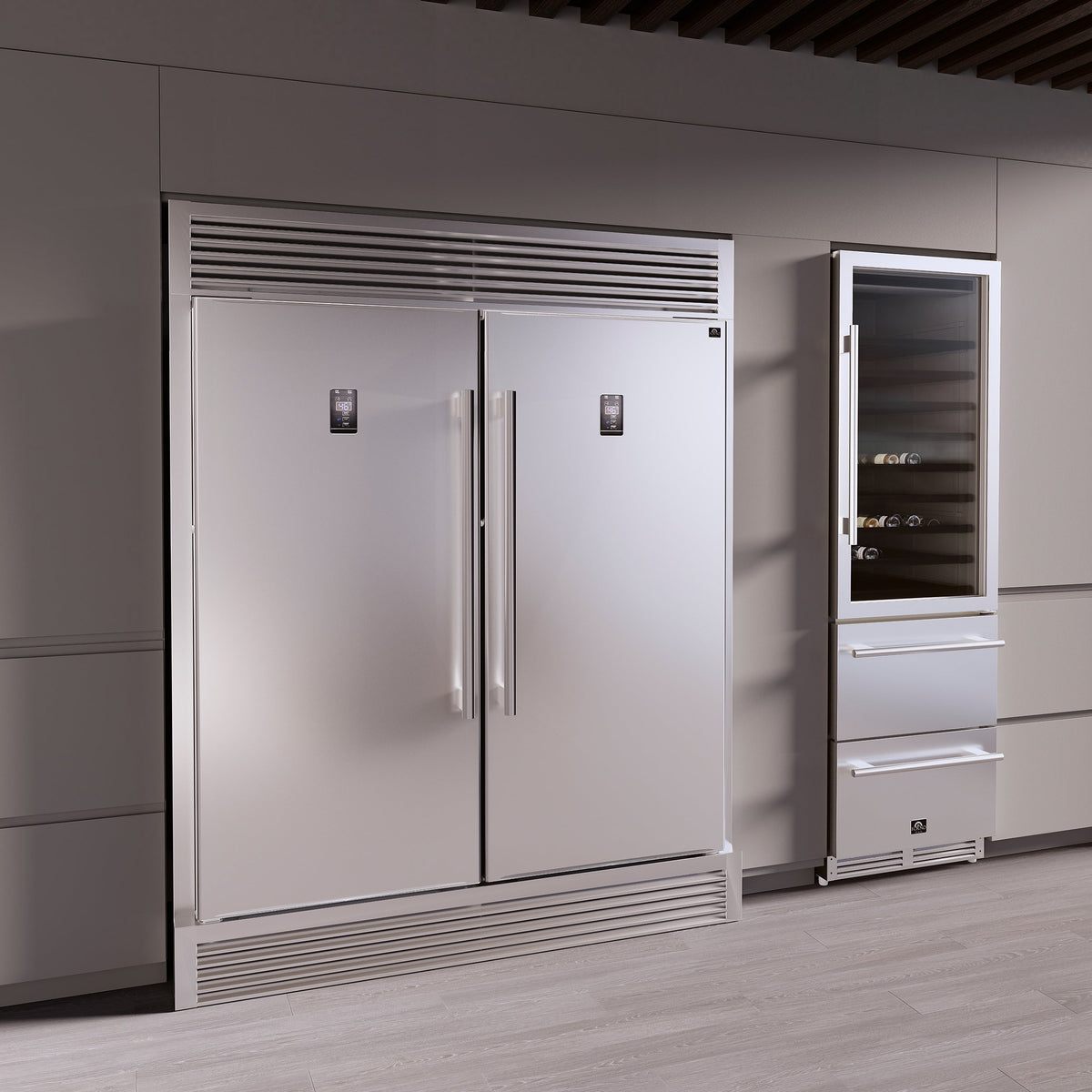 Forno Rizzuto 60-inch refrigerator/freezer set FFFFD1933-60S - lifestyle