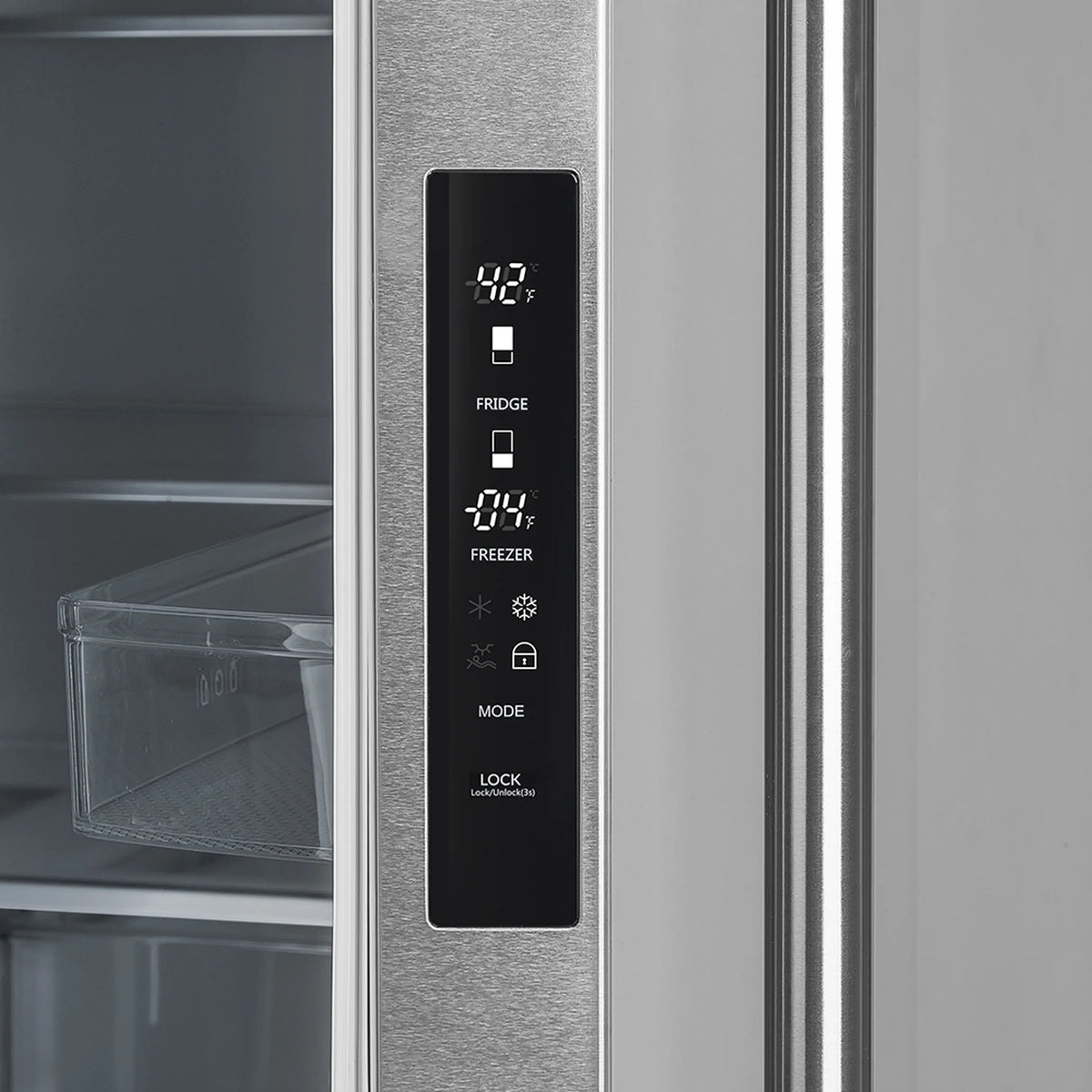 Forno Moena 36-Inch Built-In French Door Refrigerator, 19.2 Cu. Ft., Modern Decorative Grille, Stainless Steel (FFRBI1820-40MG)