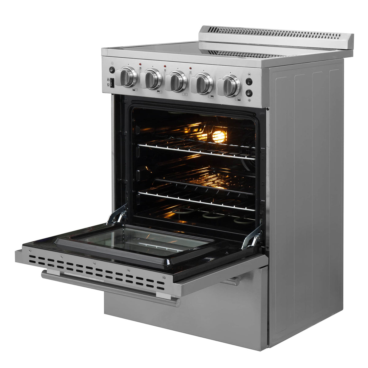 Forno Loiano 24-Inch Freestanding Electric Range, 4 Burners, Stainless Steel (FFSEL6069-24)