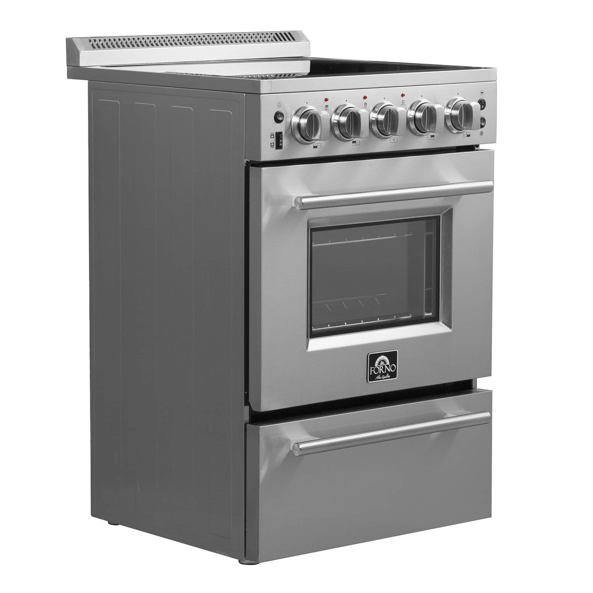 Forno Loiano 24-Inch Freestanding Electric Range, 4 Burners, Stainless Steel (FFSEL6069-24)