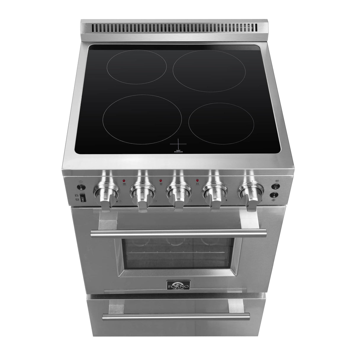 Forno Loiano 24-Inch Freestanding Electric Range, 4 Burners, Stainless Steel (FFSEL6069-24)