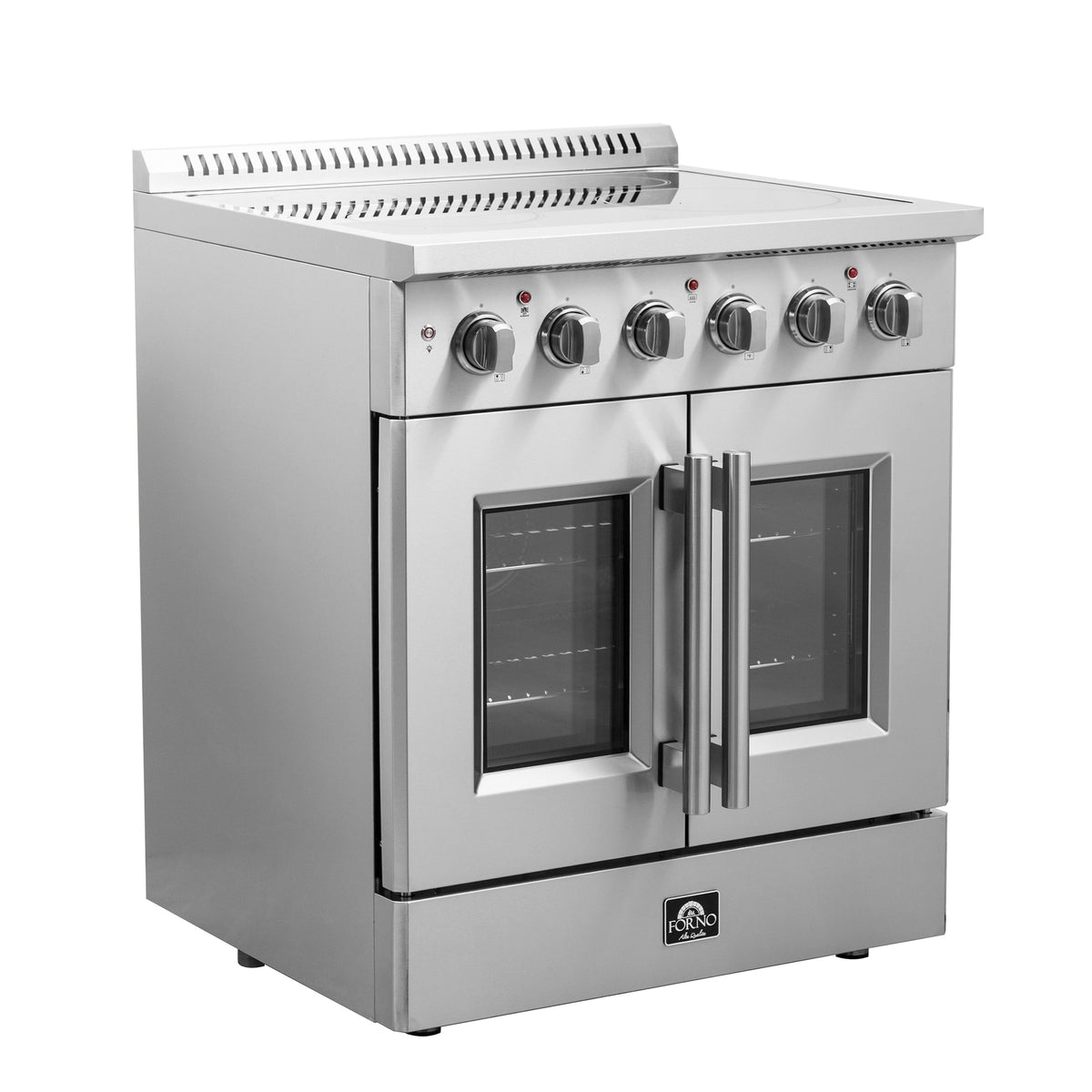 Forno Galiano 30-Inch Freestanding Electric Range, French Door Convection Oven, Stainless Steel (FFSEL6917-30)