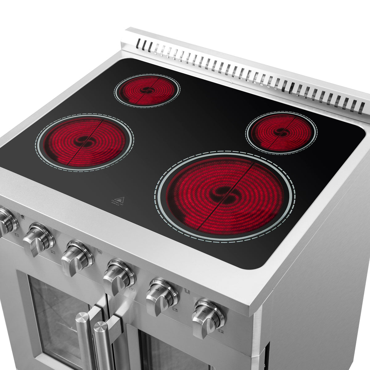 Forno Galiano 30-Inch Freestanding Electric Range, French Door Convection Oven, Stainless Steel (FFSEL6917-30)
