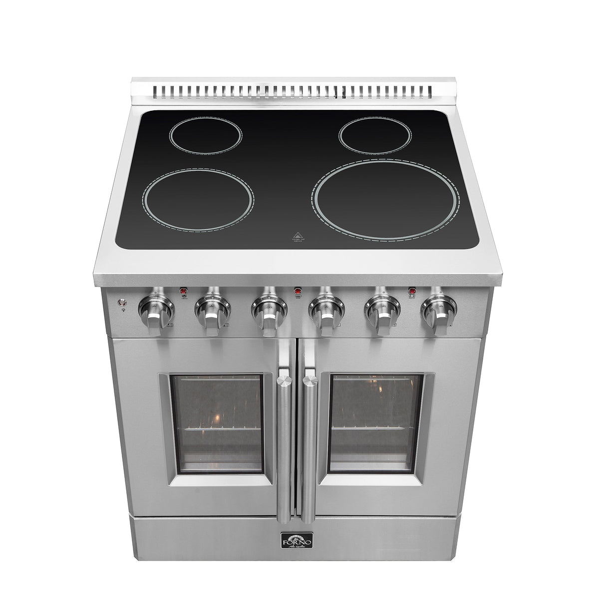 Forno Galiano 30-Inch Freestanding Electric Range, French Door Convection Oven, Stainless Steel (FFSEL6917-30)