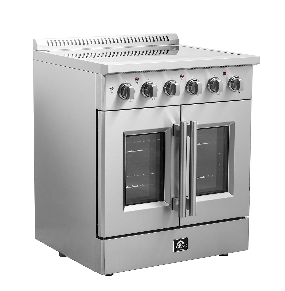 Forno Galiano 30-Inch Freestanding Electric Range, French Door Convection Oven, Stainless Steel (FFSEL6917-30)
