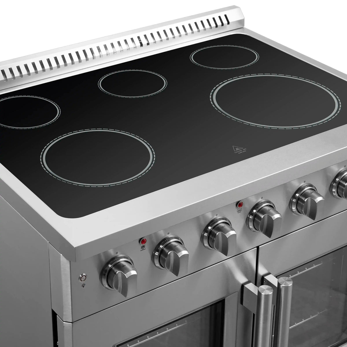 Forno Galiano 36-Inch Freestanding Electric Range, French Door Convection Oven, Stainless Steel (FFSEL6917-36)