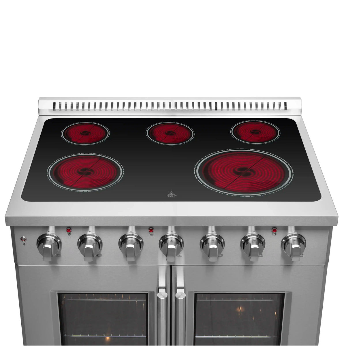 Forno Galiano 36-Inch Freestanding Electric Range, French Door Convection Oven, Stainless Steel (FFSEL6917-36)