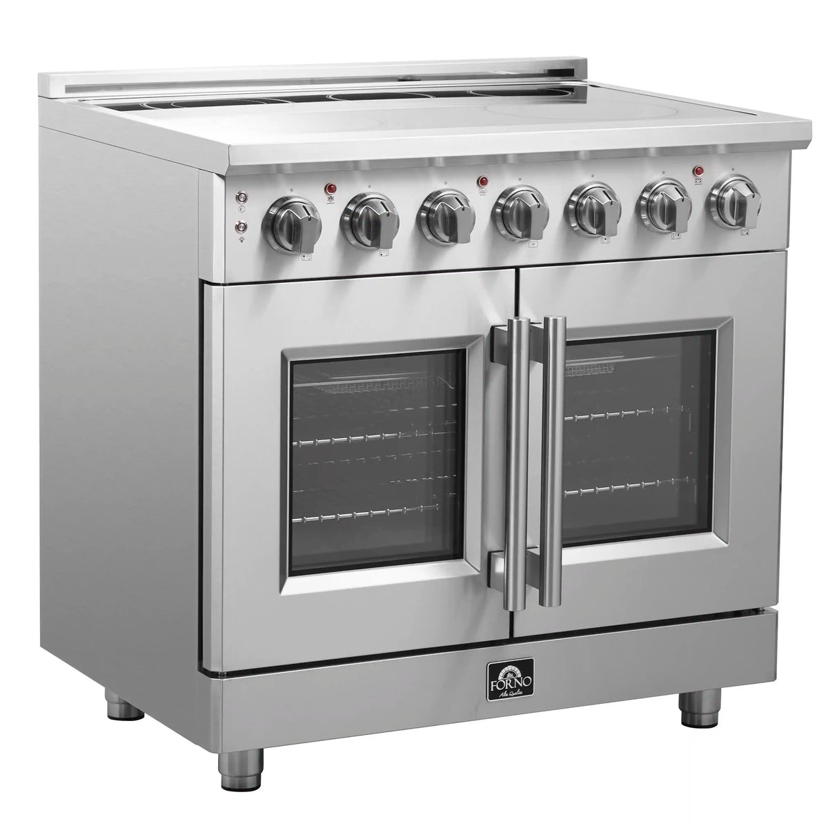 Forno Massimo 36-Inch Freestanding French Door Electric Range, Stainless Steel (FFSEL6955-36)