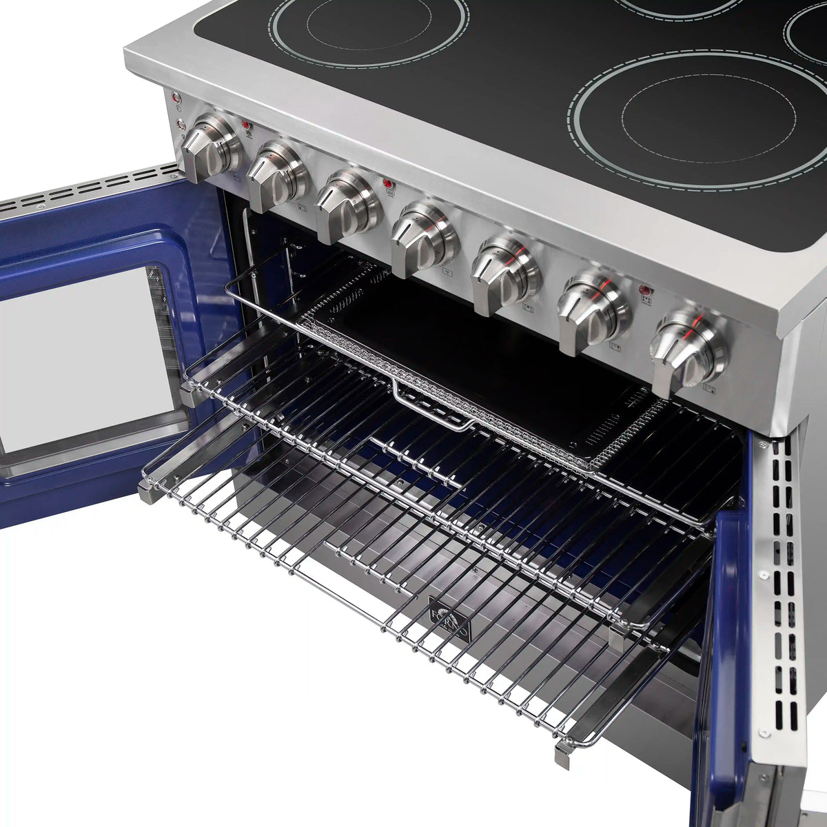 Forno Massimo 36-Inch Freestanding French Door Electric Range, Stainless Steel (FFSEL6955-36)