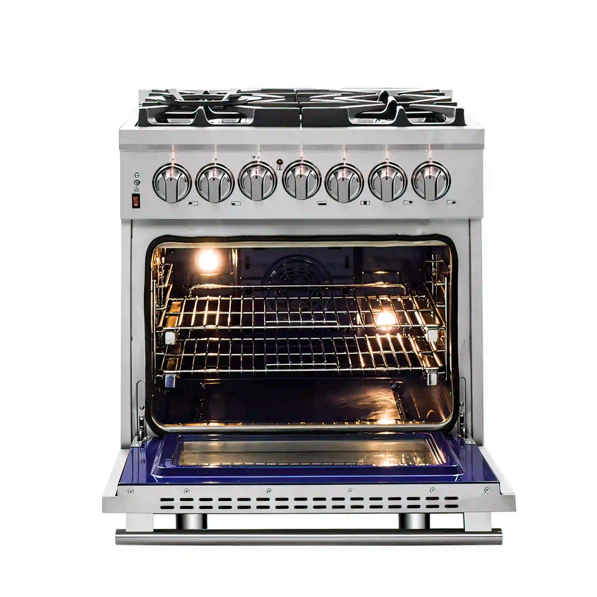 Forno Massimo 30-Inch Freestanding Dual Fuel Range, Stainless Steel (FFSGS6125-30)