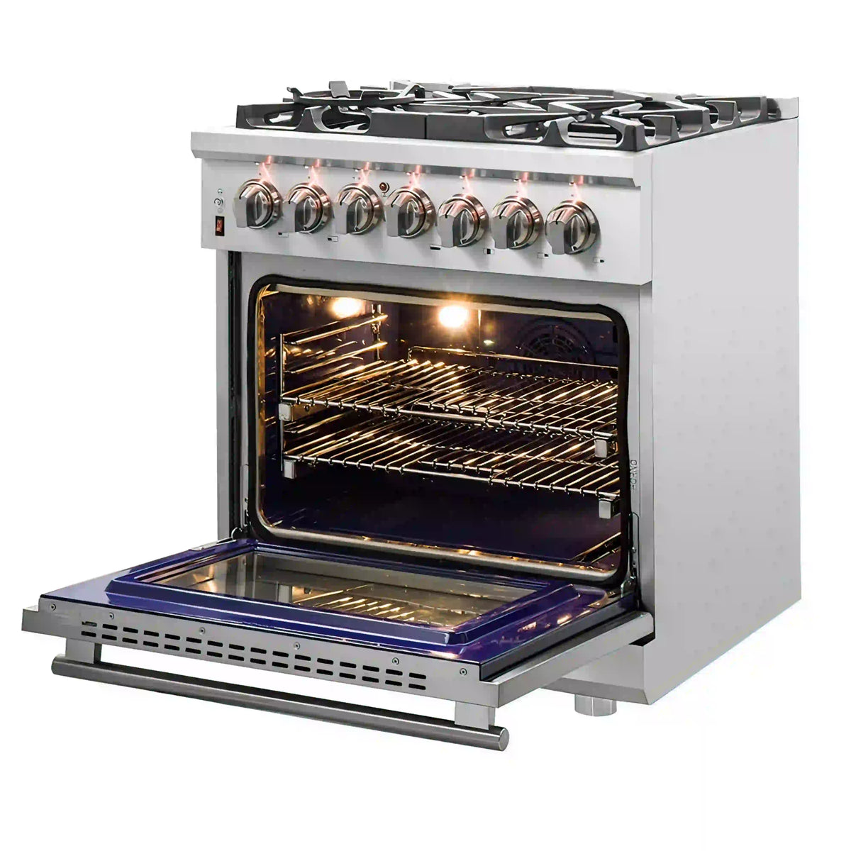 Forno Massimo 30-Inch Freestanding Dual Fuel Range, Stainless Steel (FFSGS6125-30)