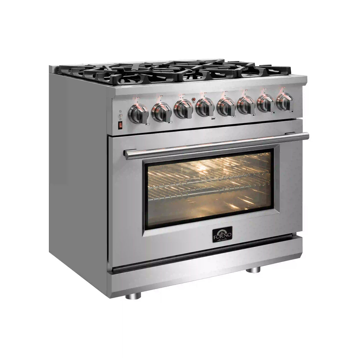 Forno Massimo 30-Inch Freestanding Dual Fuel Range, Stainless Steel (FFSGS6125-30)