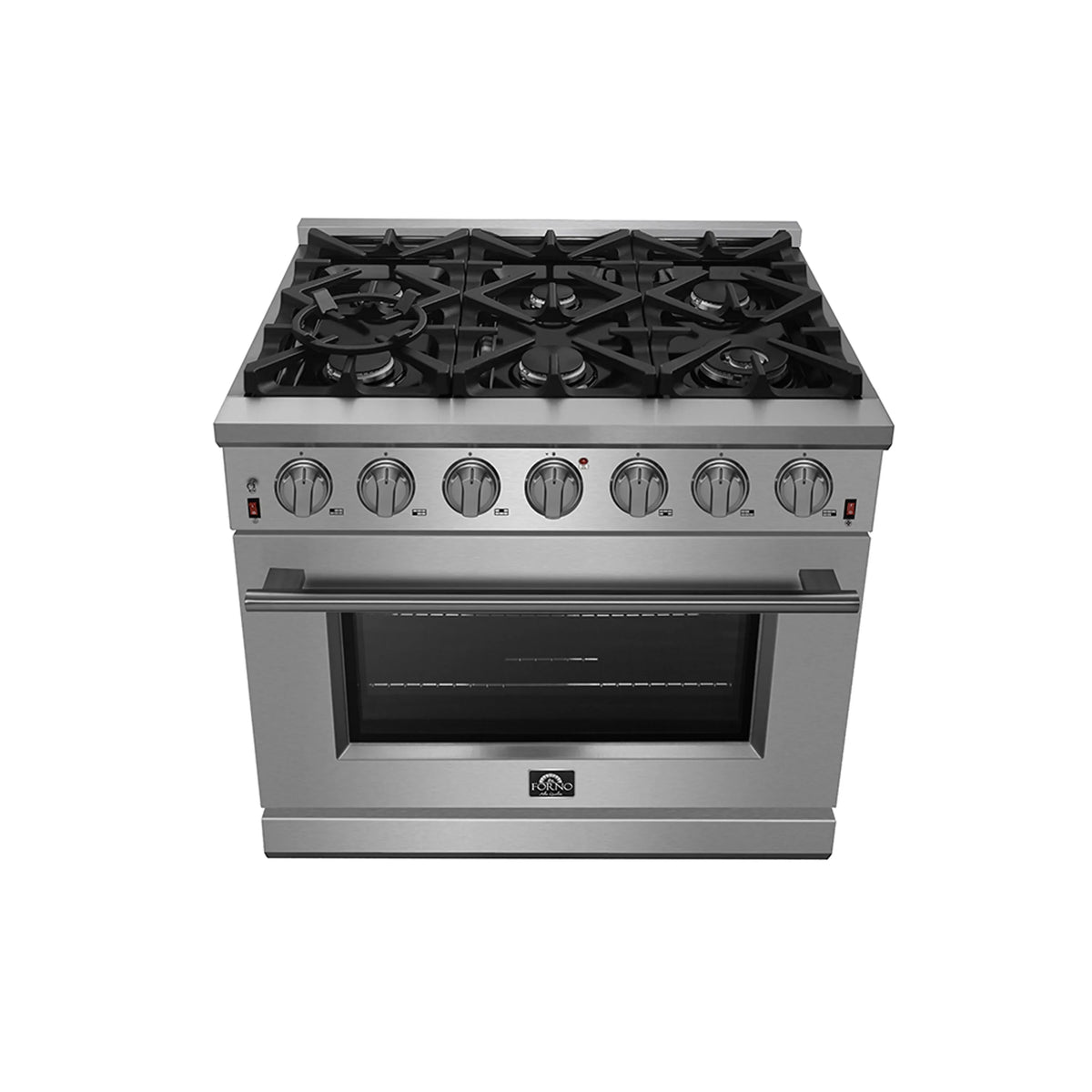Forno Massimo 36-Inch Freestanding Gas Range, Stainless Steel (FFSGS6239-36)