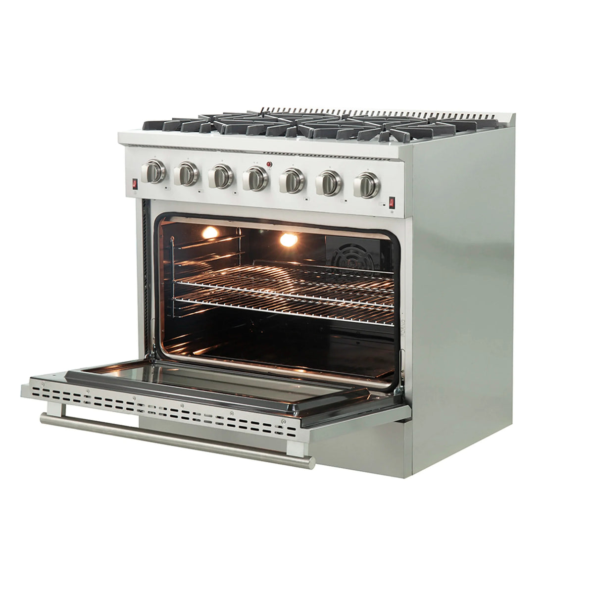 Forno Galiano 36-Inch Freestanding Gas Range, 6 Burners, Gas Convection Oven (FFSGS6244-36)