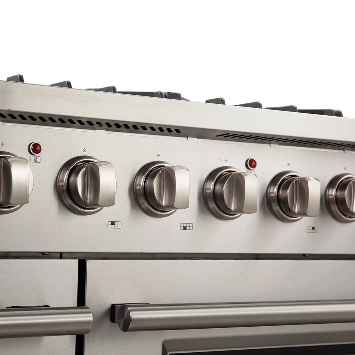 Forno Galiano 48-Inch Freestanding Gas Range, 8 Burners, Reversible Griddle, Stainless Steel (FFSGS6244-48)