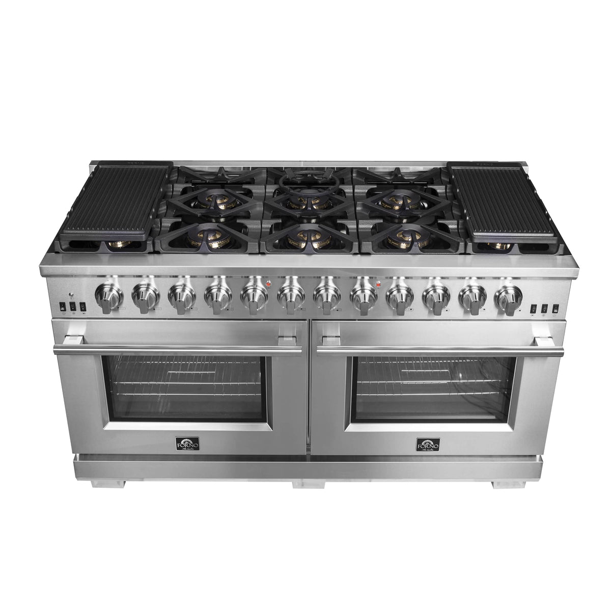 Forno Capriasca 60-Inch Freestanding Gas Range, 10 Burners, 200,000 BTUs (FFSGS6260-60)