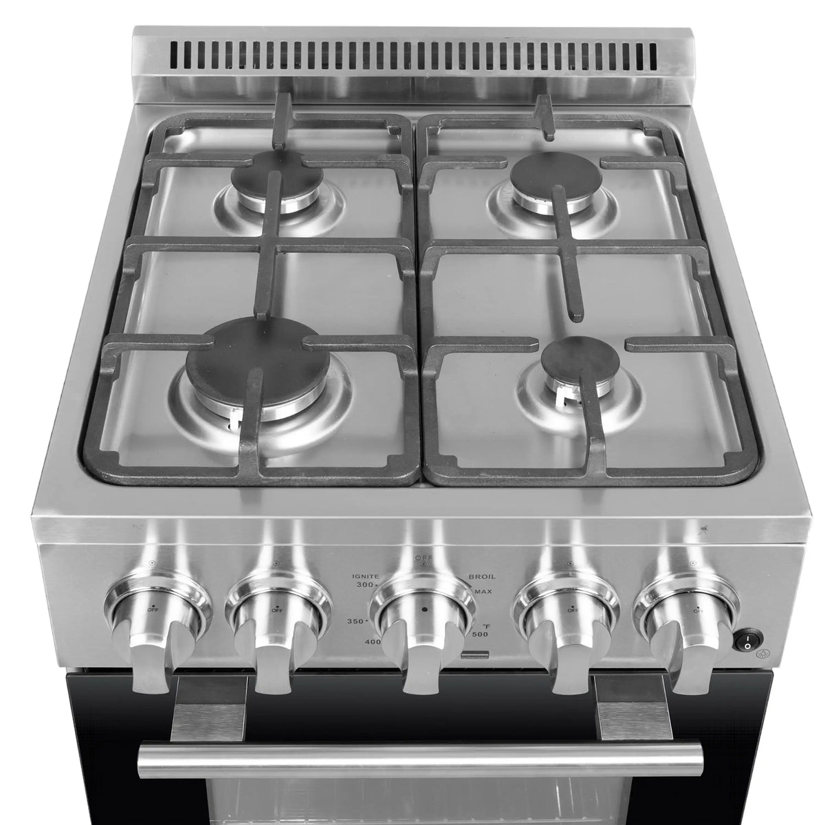 Forno Lamazze 20-Inch Freestanding Gas Range, 4 Burners, 21,200 BTUs, Stainless Steel (FFSGS6265-20)