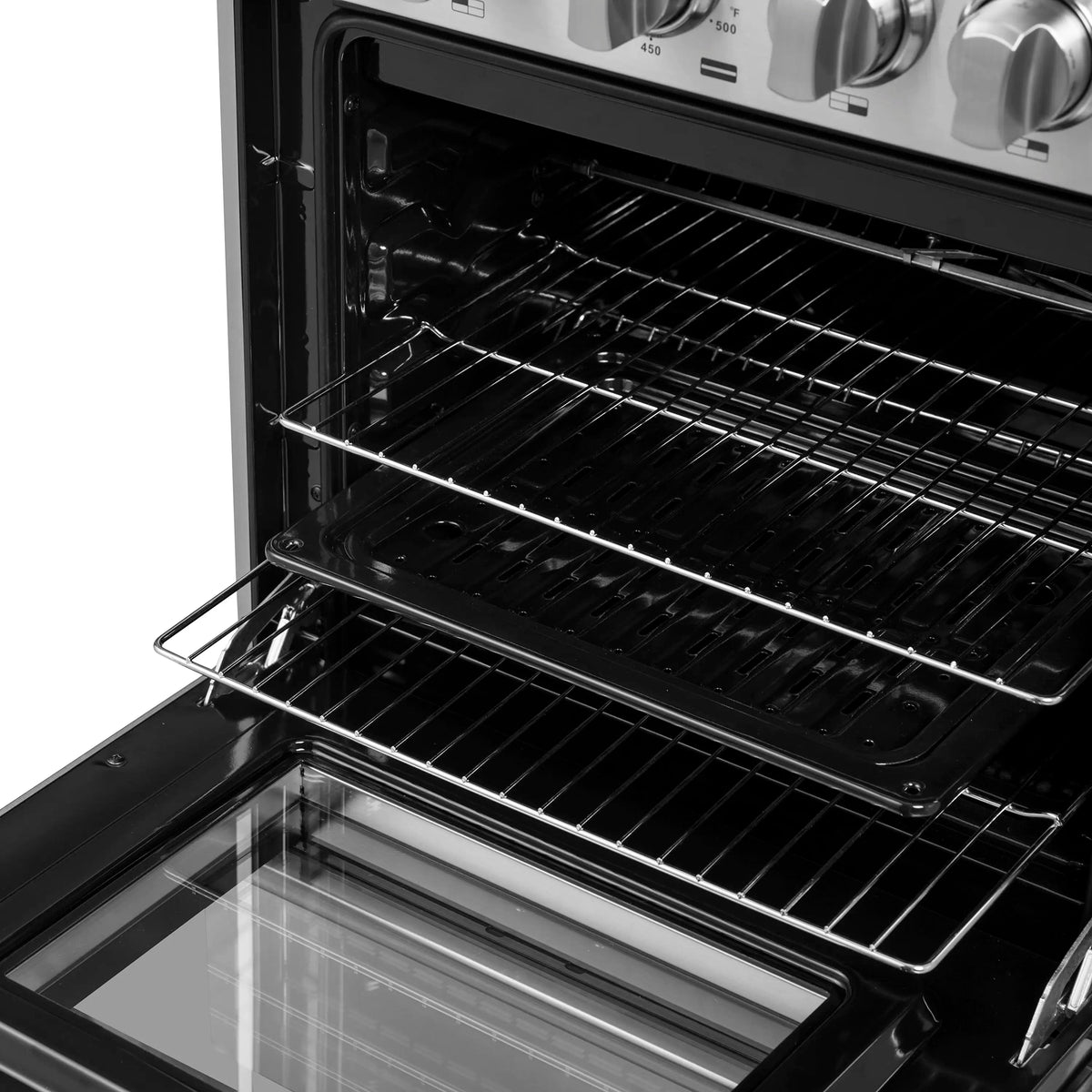 Forno Breno 24-Inch Freestanding Gas Range, 4 Burners, Stainless Steel (FFSGS6272-24)