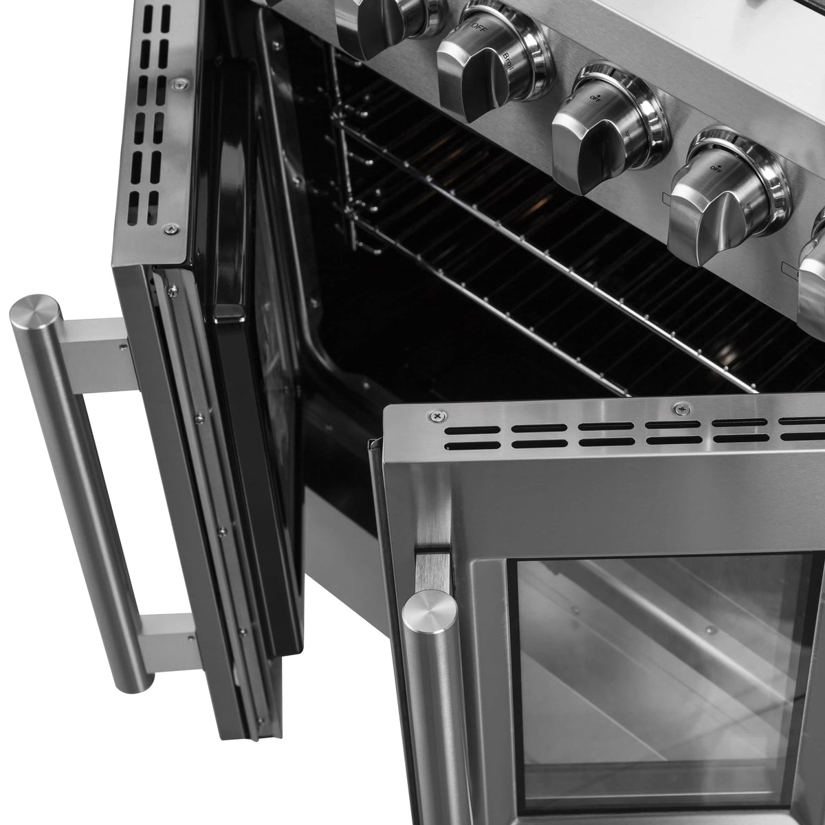 Forno Galiano 30-Inch Freestanding French Door Dual Fuel Range, 5 Burners, 68,000 BTUs, Stainless Steel (FFSGS6356-30)