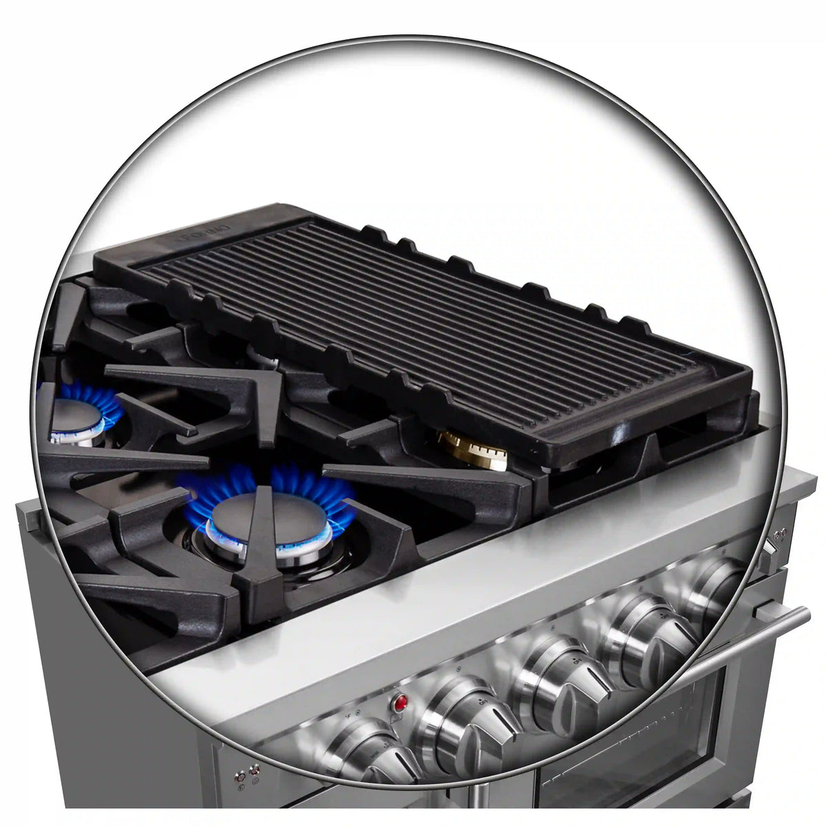 Forno Massimo 48-Inch Freestanding French Door Gas Range, Stainless Steel (FFSGS6439-48)