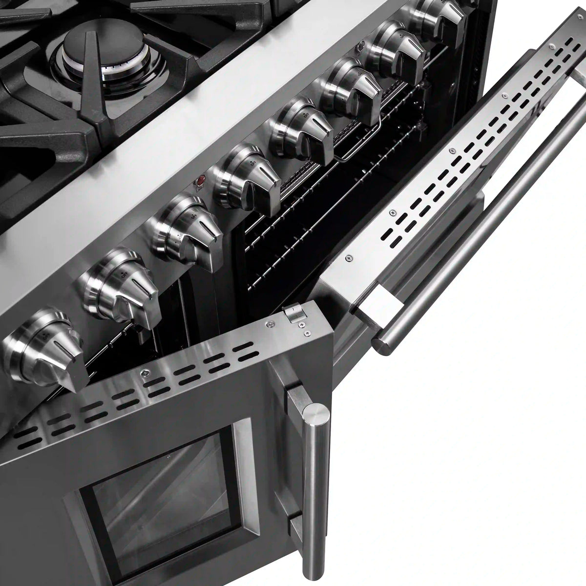 Forno Massimo 48-Inch Freestanding French Door Gas Range, Stainless Steel (FFSGS6439-48)