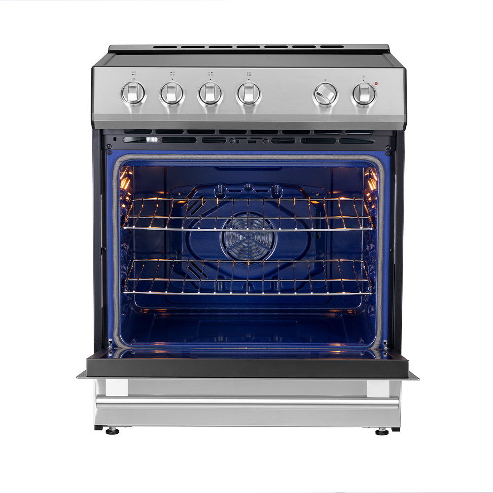 Forno Leonardo Espresso 30-Inch Freestanding Induction Range, Stainless Steel (FFSIN0982-30)
