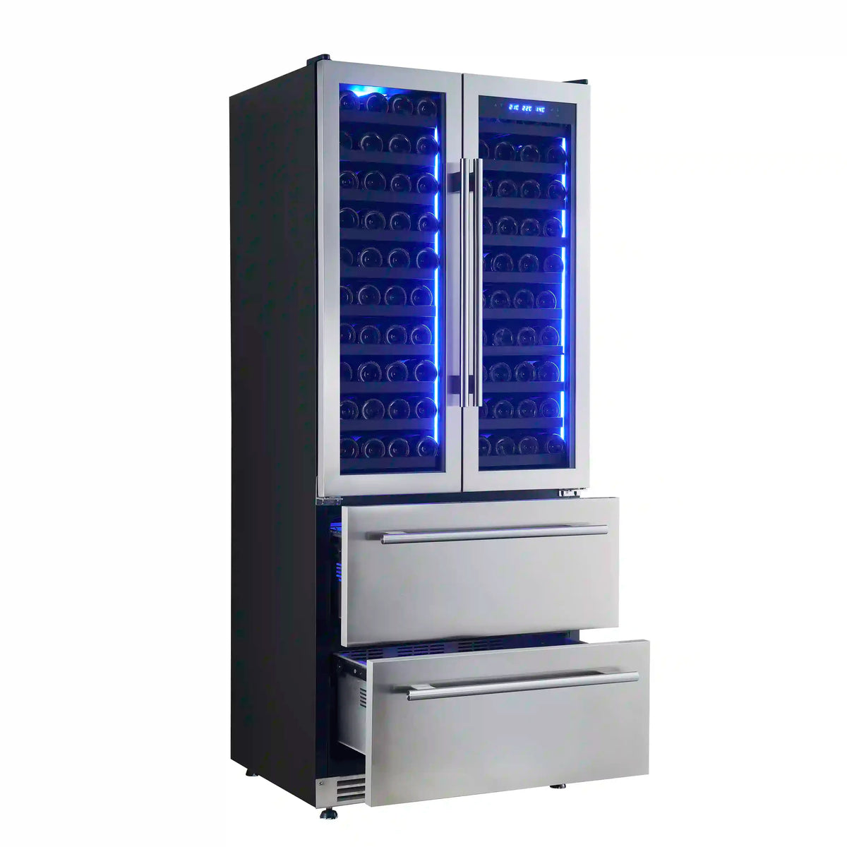 Forno Campania 32-Inch Wine Cooler/Beverage Refrigerator Drawer, 17.7 Cu. Ft., Stainless Steel (FWCDR6635-32S)