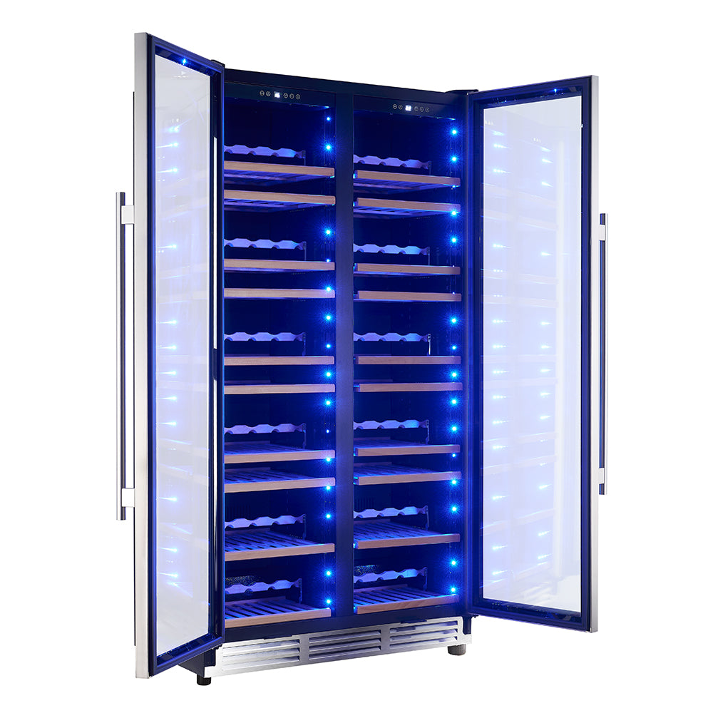 Forno Vernazza 40-Inch Built-In Side-by-Side Dual Zone Wine Cooler, 25.07 Cu. Ft. (FWCDR6642-40S)