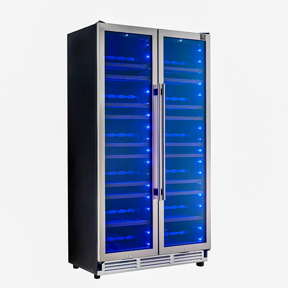 Forno Vernazza 40-Inch Built-In Side-by-Side Dual Zone Wine Cooler, 25.07 Cu. Ft. (FWCDR6642-40S)