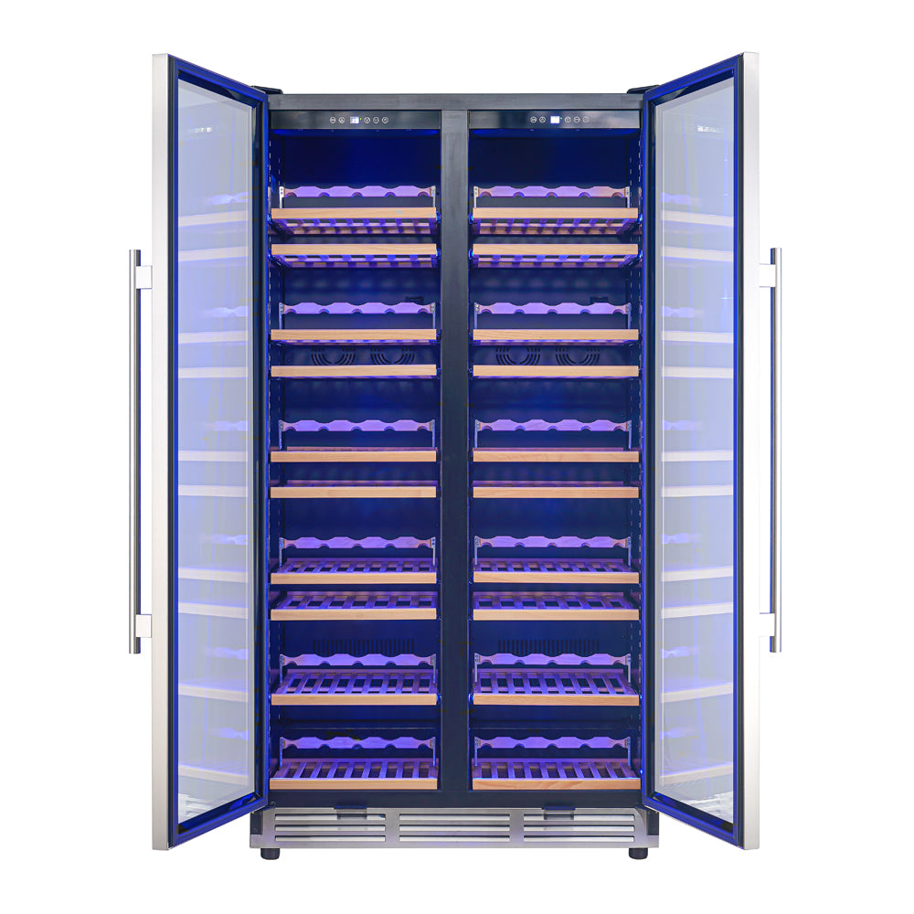 Forno Vernazza 40-Inch Built-In Side-by-Side Dual Zone Wine Cooler, 25.07 Cu. Ft. (FWCDR6642-40S)