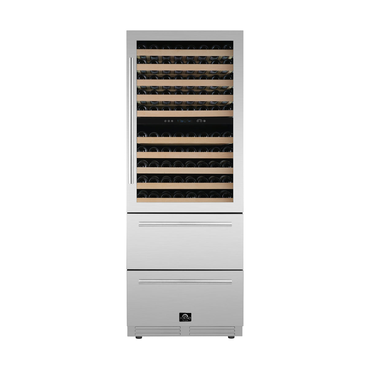 Forno Celano 30-Inch Built-In Dual Zone Wine Cellar/Beverage Cooler, 21.3 Cu. Ft. (FWCDR6697-30S)