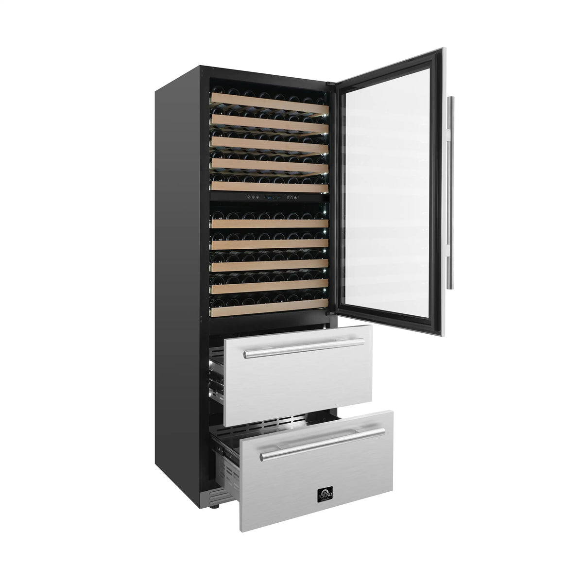 Forno Celano 30-Inch Built-In Dual Zone Wine Cellar/Beverage Cooler, 21.3 Cu. Ft. (FWCDR6697-30S)