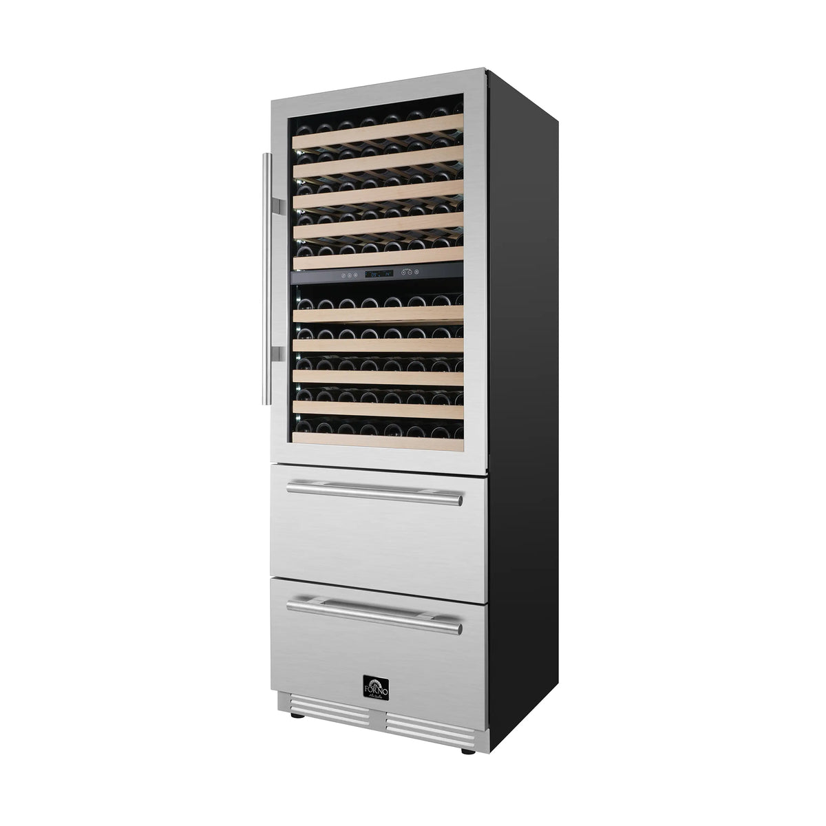 Forno Celano 30-Inch Built-In Dual Zone Wine Cellar/Beverage Cooler, 21.3 Cu. Ft. (FWCDR6697-30S)